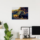 The Rabbit Hunters Thomas Hewes Hinckley 1850 Poster (Heimbüro)