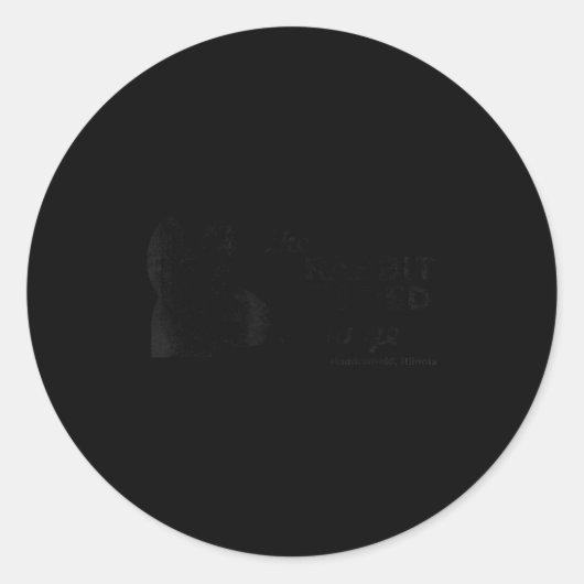 The Rabbit In Red Lounge Halloween  Runder Aufkleber (Vorderseite)