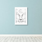 The Rabbit | Mystical Moon Tarot Card Illustration Leinwanddruck (Insitu (Holzboden))