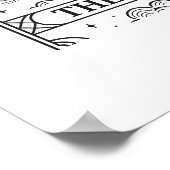 The Rabbit | Mystical Moon Tarot Card Illustration Poster (Ecke)