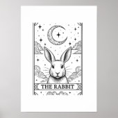 The Rabbit | Mystical Moon Tarot Card Illustration Poster (Vorne)