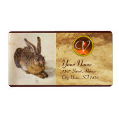 THE RABBIT ( Young Hare ) Monogram Orange Agate (Vorne)