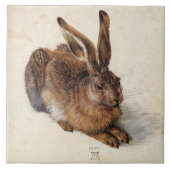 THE RABBIT ( Young Hare ) von Albrecht Durer Fliese (Vorderseite)