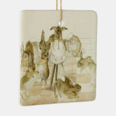 The Rabbits Christmas Party by Beatrix Potter Keramikornament (Rechts)