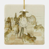 The Rabbits Christmas Party by Beatrix Potter Keramikornament (Rückseite)
