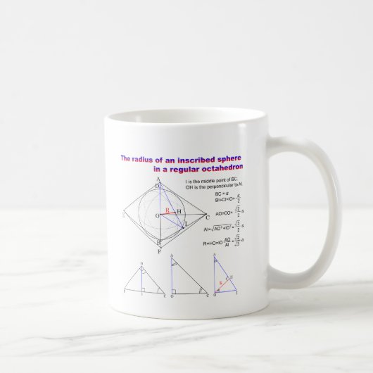 The radius of an inscribed sphere in octahedron kaffeetasse (Rechts)