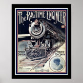 "The Ragtime Engineer" Blatt Music Cover 16 x 20 Poster (Vorne)