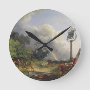 The Rainbow, 1784 (oil on canvas) Runde Wanduhr