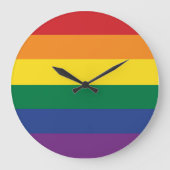 The Rainbow Flag Große Wanduhr (Vorderseite)
