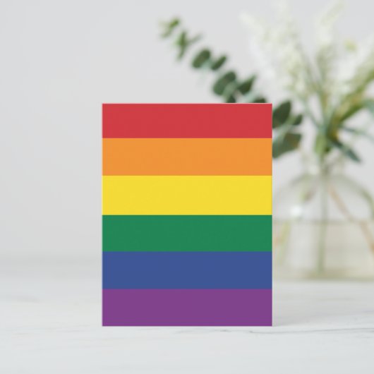 The Rainbow Flag Postkarte (Stehend Vorderseite)