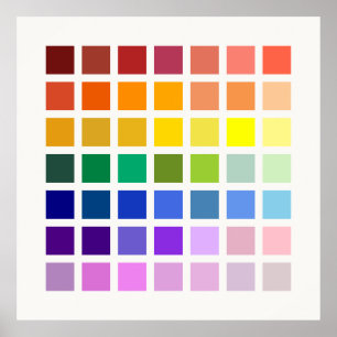 The Rainbow & More, ein Farbuniversum von 49 Farbe Poster