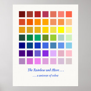 The Rainbow & More, ein Farbuniversum von 49 Farbe Poster