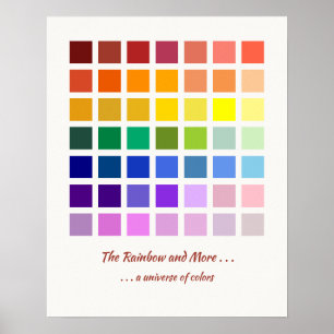 The Rainbow & More, ein Farbuniversum von 49 Farbe Poster