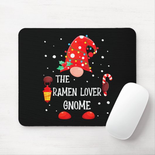 The Ramen Lover Gnome Matching Family Christmas Gn Mousepad (Mit Mouse)