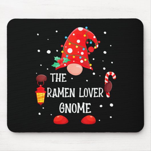 The Ramen Lover Gnome Matching Family Christmas Gn Mousepad (Vorne)