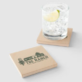 The Ranch - Logo Stein Untersetzer (Seitenansicht)