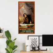 "The Raven" Edgar Allan Poe ~ Henry Ludlowe 1908 Poster (Heimbüro)