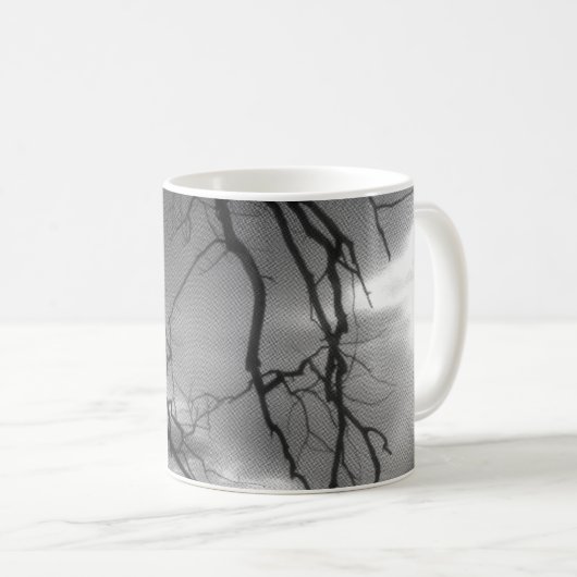 The Raven - Nevermore Sonnenbäume Baum Kaffeetasse (VorderseiteRechts)