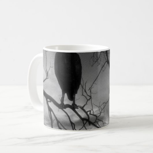 The Raven - Nevermore Sonnenbäume Baum Kaffeetasse (Vorderseite Links)