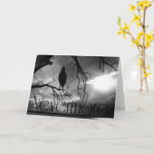 The Raven - Nevermore Sunams & Tree B&W Karte (Gelbe Blume)