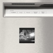 The Raven - Nevermore Sunams & Tree B&W Magnet (In Situ (Geschirrspüler))