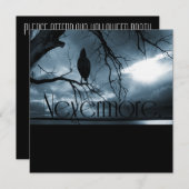 The Raven - Nevermore Sunams & Tree Blue Einladung (Vorne/Hinten)
