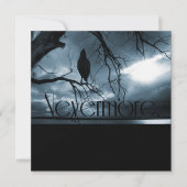The Raven - Nevermore Sunams & Tree Blue Einladung (Vorderseite)