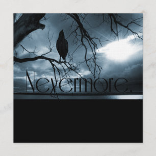 The Raven - Nevermore Sunams & Tree Blue Einladung