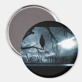 The Raven - Nevermore Sunams & Tree Blue Magnet (Vorderseite/Rückseite)