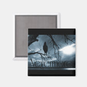 The Raven - Nevermore Sunams & Tree Blue Magnet (Vorderseite/Rückseite)