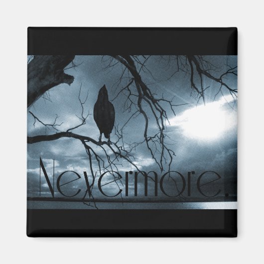 The Raven - Nevermore Sunams & Tree Blue Magnet (Vorne)