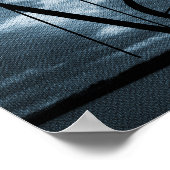 The Raven - Nevermore Sunams & Tree Blue Poster (Ecke)