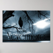The Raven - Nevermore Sunams & Tree Blue Poster (Vorne)