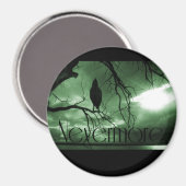 The Raven - Nevermore Sunams Tree - Green Magnet (Vorderseite/Rückseite)