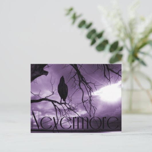 The Raven - Nevermore Sunams & Tree Postkarte (Stehend Vorderseite)
