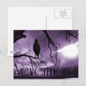 The Raven - Nevermore Sunams & Tree Postkarte (Vorne/Hinten)