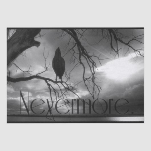 The Raven - Nevermore Sunbeams Tree Seidenpapier (Vorderseite)