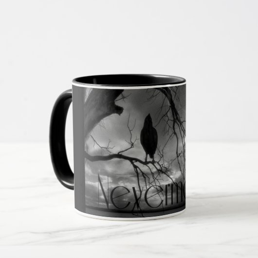 The Raven - Nevermore Sunbeams Tree Tasse (Vorderseite Links)