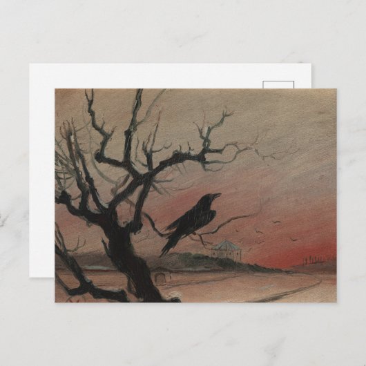 The Raven of Karlstejn, 1882 Postkarte (Vorne/Hinten)