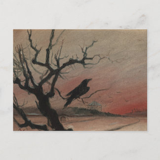 The Raven of Karlstejn, 1882 Postkarte