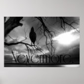 The Raven Poster - Nevermore Sunams Tree B&W (Vorne)