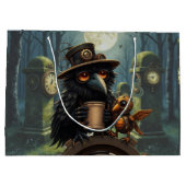 The raven powered by Coffee Große Geschenktüte (Rückseite)