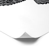 The Raven von Edgar Allan Poe Typografy Poster (Ecke)