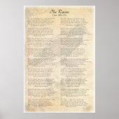 The Raven von Edgar Allen Poe Poster (Vorne)