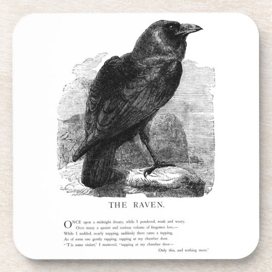 The Raven von Edgar Allen Poe Untersetzer (Vorderseite)