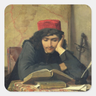 The Reader, 1856 Quadratischer Aufkleber