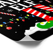 The Reading Elf Xmas Funny Book Lover Christmas Bo Poster (Ecke)