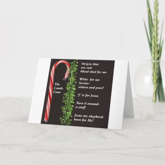 THe Real Candy Cane Bedeutung Feiertagskarte (Vorderseite)