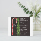 THe Real Candy Cane Bedeutung Feiertagspostkarte (Stehend Vorderseite)