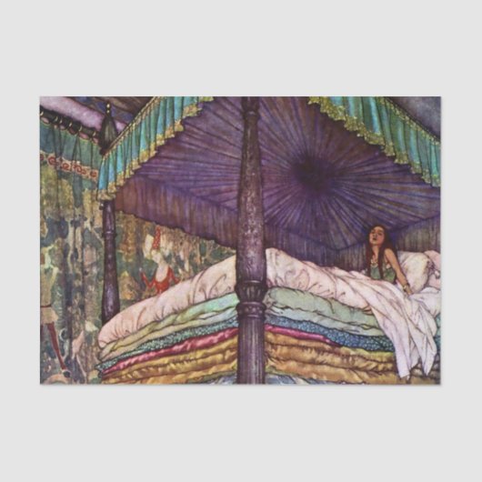 "The Real Princess" von Edmund Dulac Seidenpapier (Vorderseite)